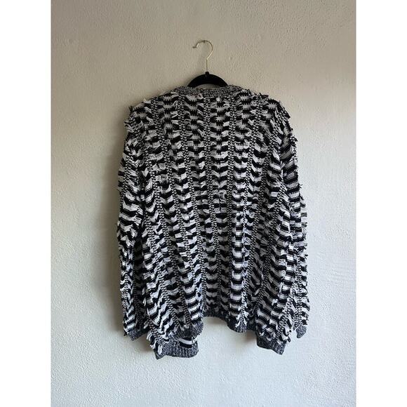 Anthropologie Endless Rose Woman Black/ White Open Front Cardigan, Size … - Picture 9 of 10
